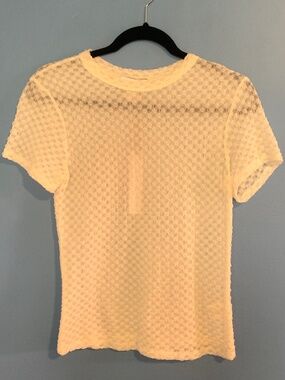 House of Harlow Ivory Sheer Top